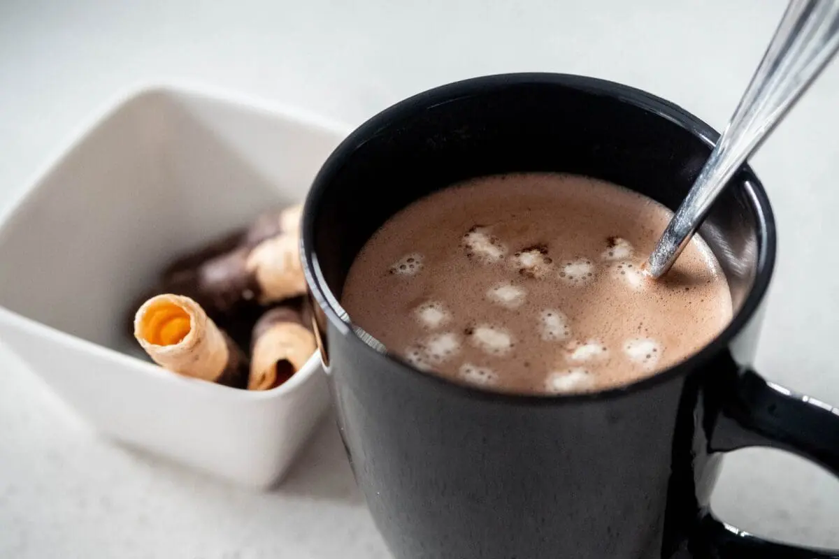 a cup of hot chocolate